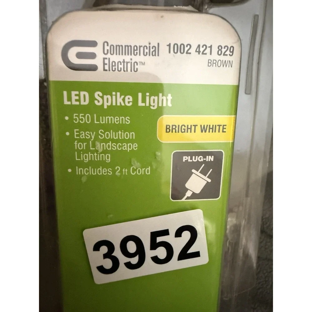 Commercial Electric Bronze LED Spike Light Landscape Lighting 1002421829 NEW